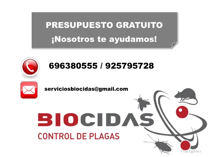BIOCIDAS CONTROL DE PLAGAS. DESINFECCIÓN, DESINSECTACIÓN, DESRATIZACIÓN.