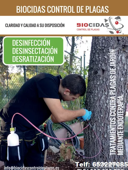 BIOCIDAS CONTROL DE PLAGAS. DESINFECCIÓN, DESINSECTACIÓN, DESRATIZACIÓN.