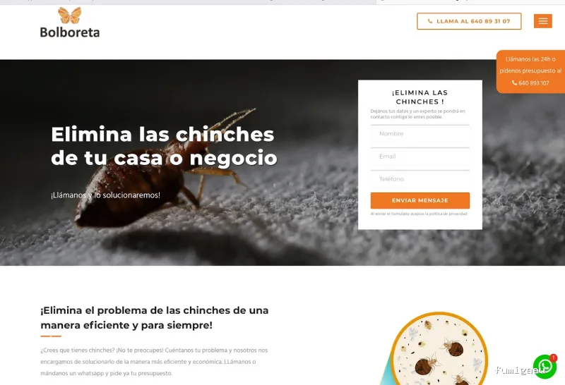 Bolboreta Plagas-Fumigación y Control de Plagas