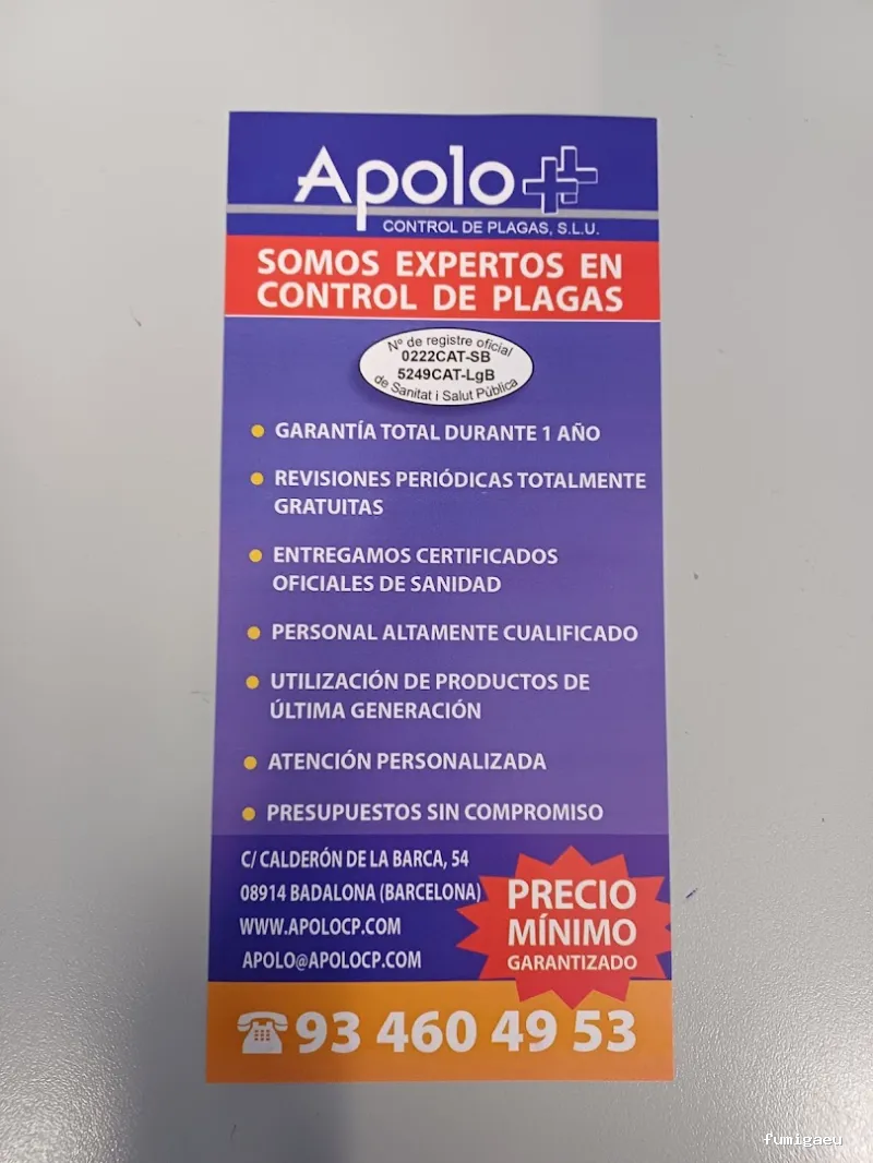 APOLO CONTROL DE PLAGAS, S.L.U