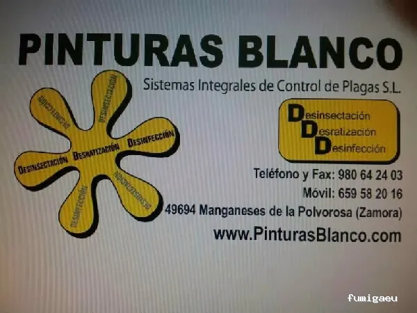 Pinturas Blanco Sistemas Integrales de Control de Plagas S.L.