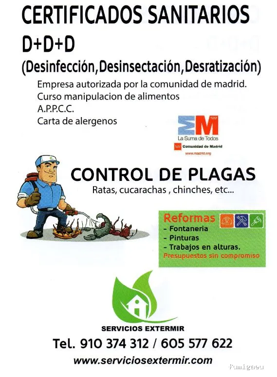 Servicios Extermir | Control de plagas