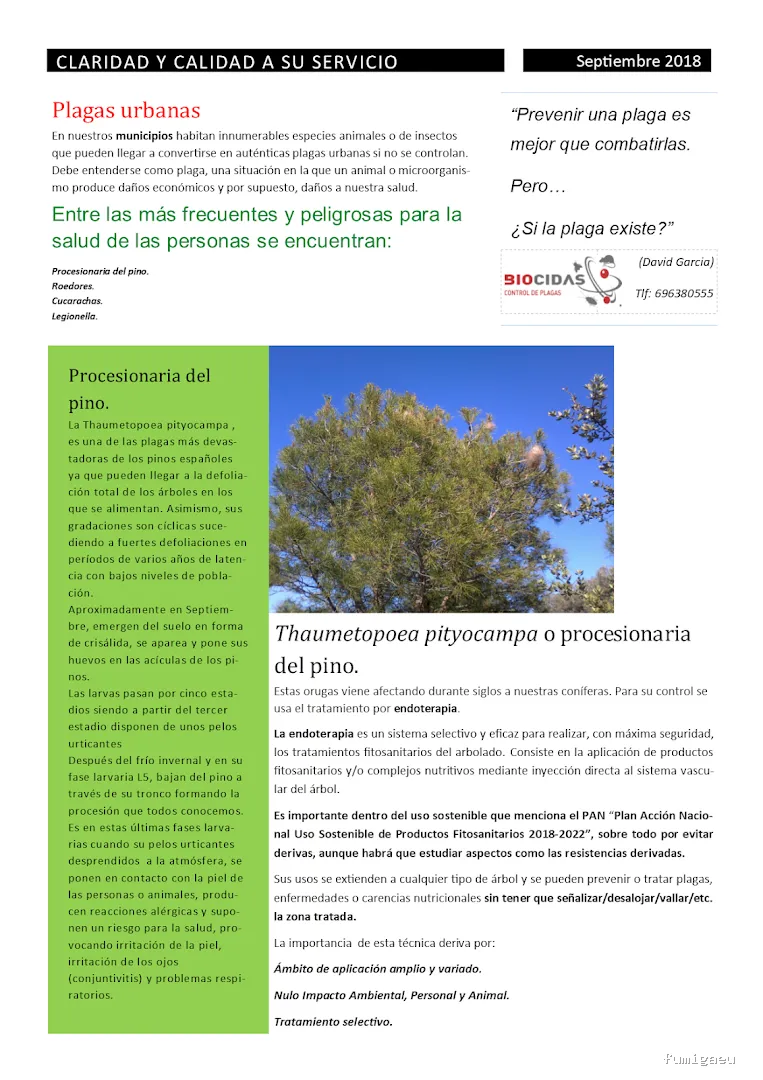 CONTROL DE PLAGAS TALAVERA. DESINFECCIÓN, DESINSECTACIÓN, DESRATIZACIÓN.