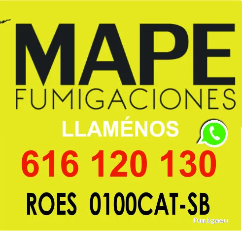 Fumigaciones Mape servicios en Barcelona y toda Catalunya